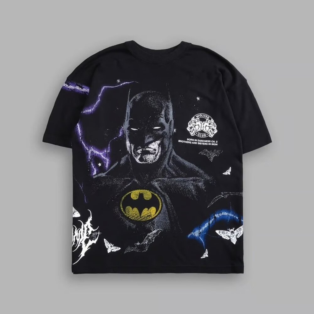 Darc Sport Batman "Side By Side" Oversized Tee In Black